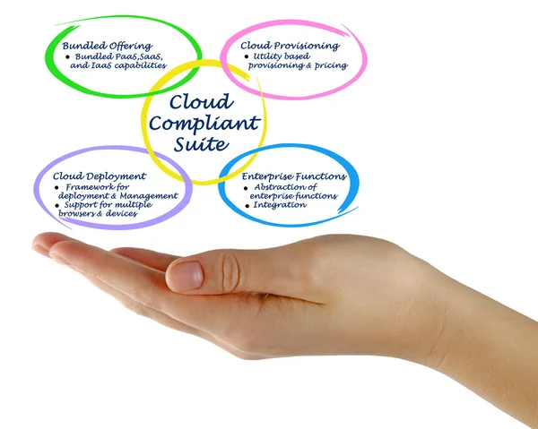 Diagramma di suite compatibile con cloud — Foto Stock